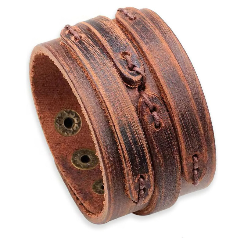 Lodestar Kožený náramok Tower Hnedý 23 cm 65229982