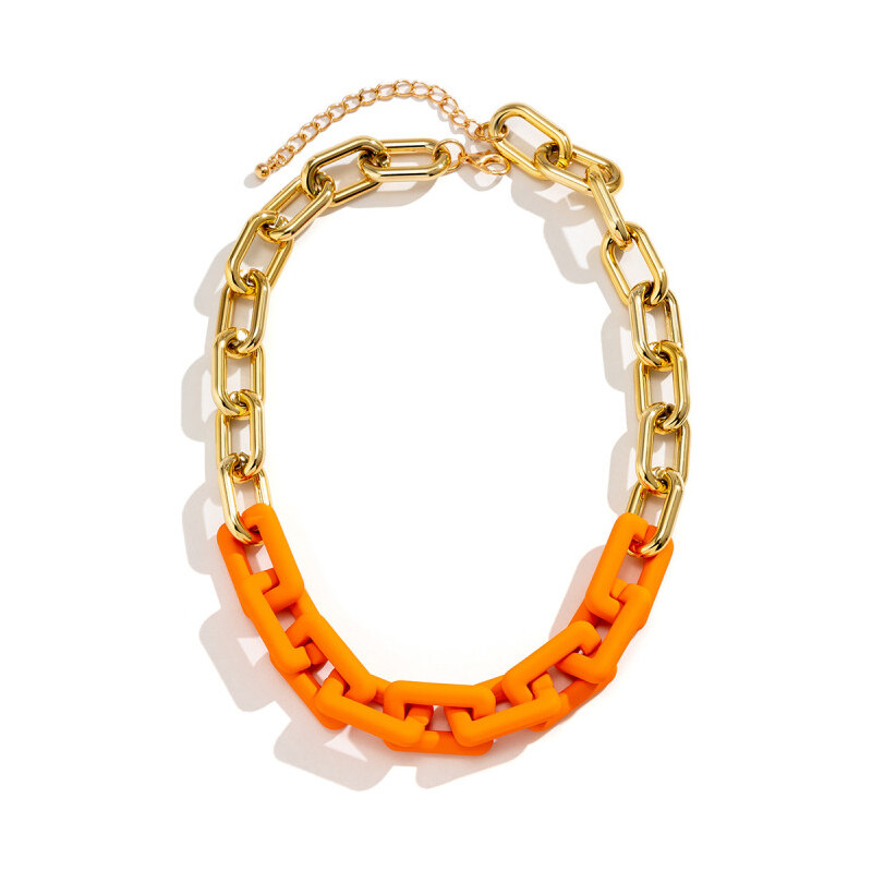 Lodestar Dámsky reťazový náhrdelník Luna Link Oranžový 65229991