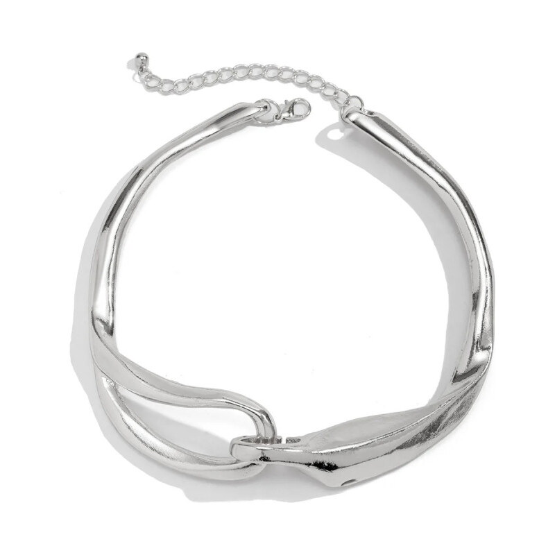 Lodestar Geometrický Choker náhrdelník Vertigo Strieborný 65229994