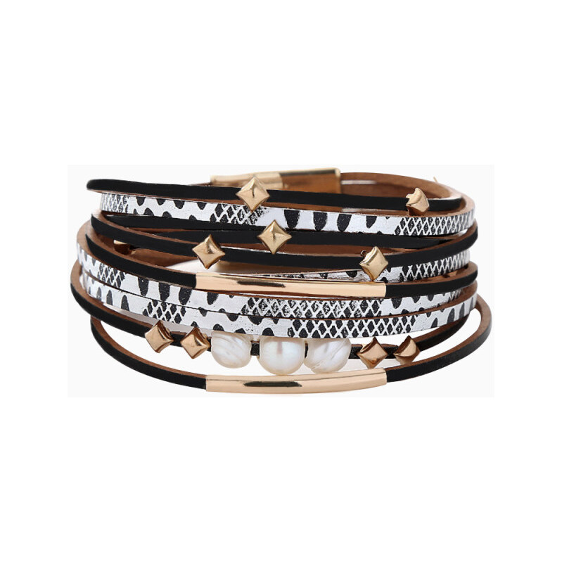 Lodestar Dámsky náramok v bohom štýle Capture čierny 65229998