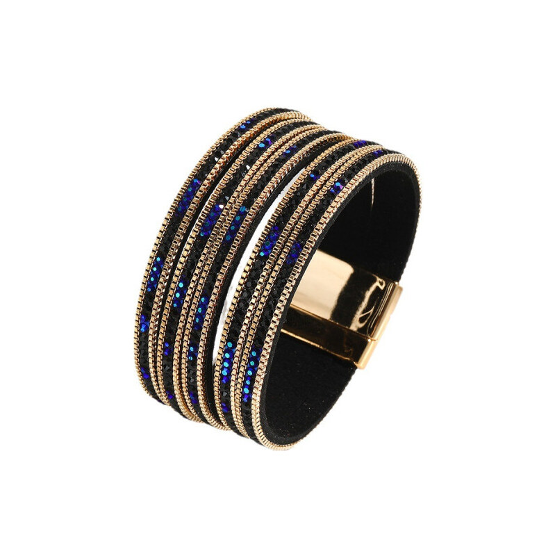 Lodestar Dámsky náramok s kryštálmi Deep Night modrý 65229999