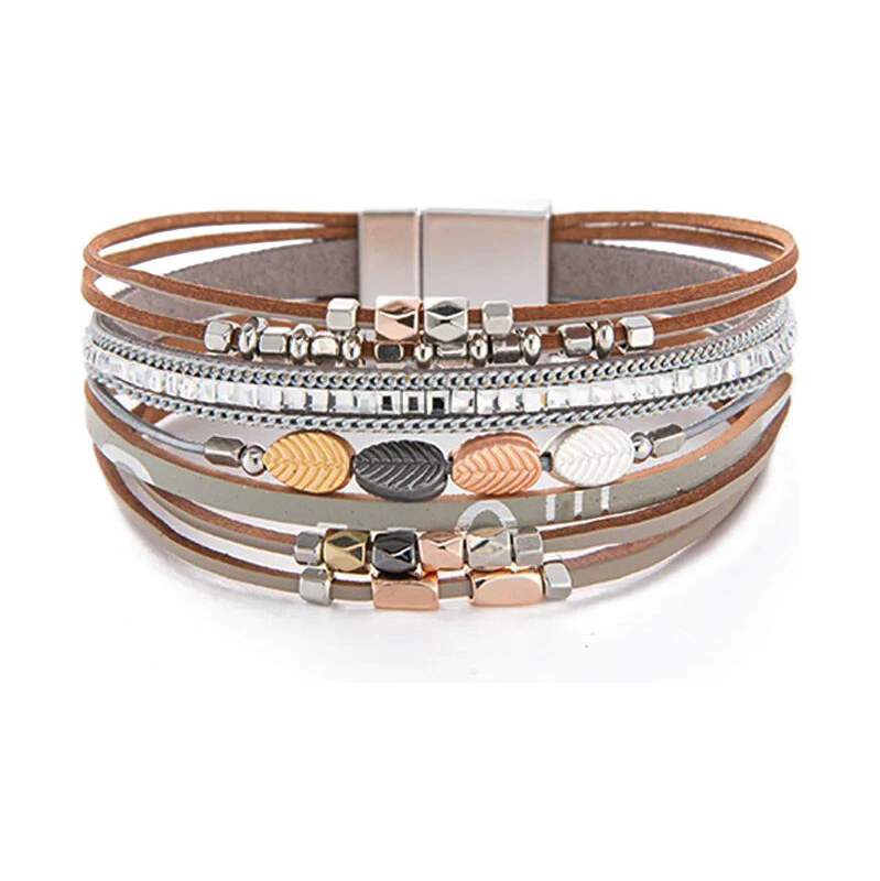 Lodestar Dámsky metalický náramok Hippie vibe Strieborný 65230011