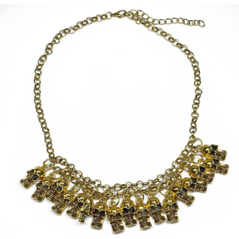 Lodestar Punkový náhrdelník s Lebakmi Sombra Mortal Zlatý 65230014