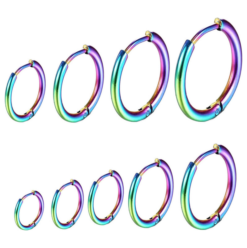 Impress Jewelry Kruhová náušnica z chirurgickej ocele Krúžok Farebný 65230018