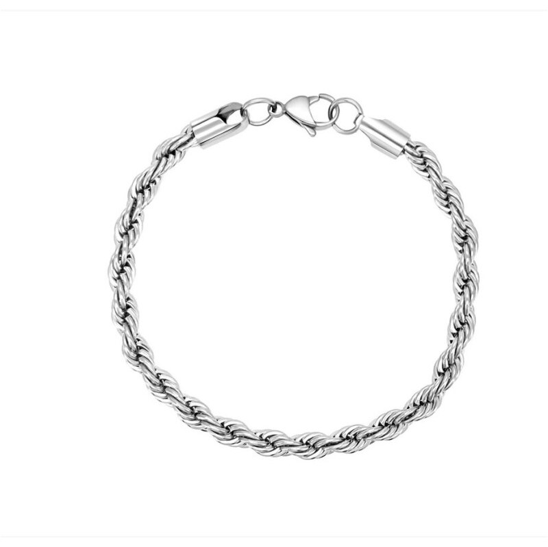Impress Jewelry Náramok z chirurgickej ocele Just Twisted 3mm / 21 cm 65230027
