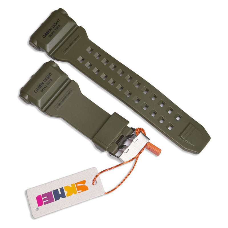 Náhradný remienok pre duálne hodinky Skmei 1637 Shaked Zelené 65230048