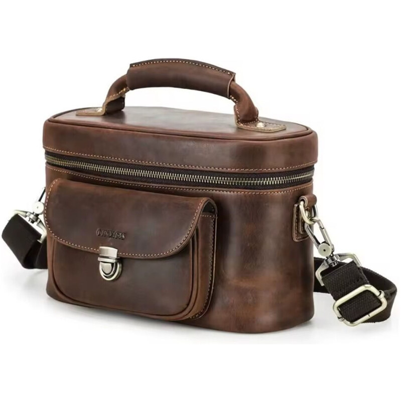 Contacts Kožená taška na fotoaparát Hnedá 65230053