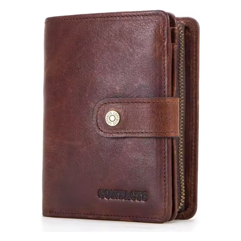 Contacts malá kožená peňaženka Proklos Hnedá 65230059