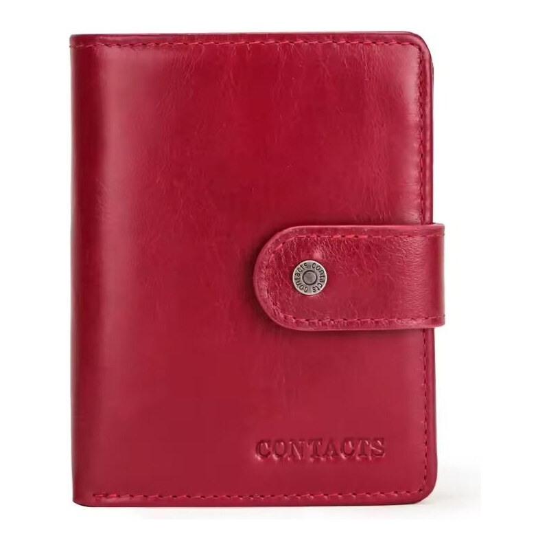 Contacts malá kožená peňaženka Proklos Červená 65230058