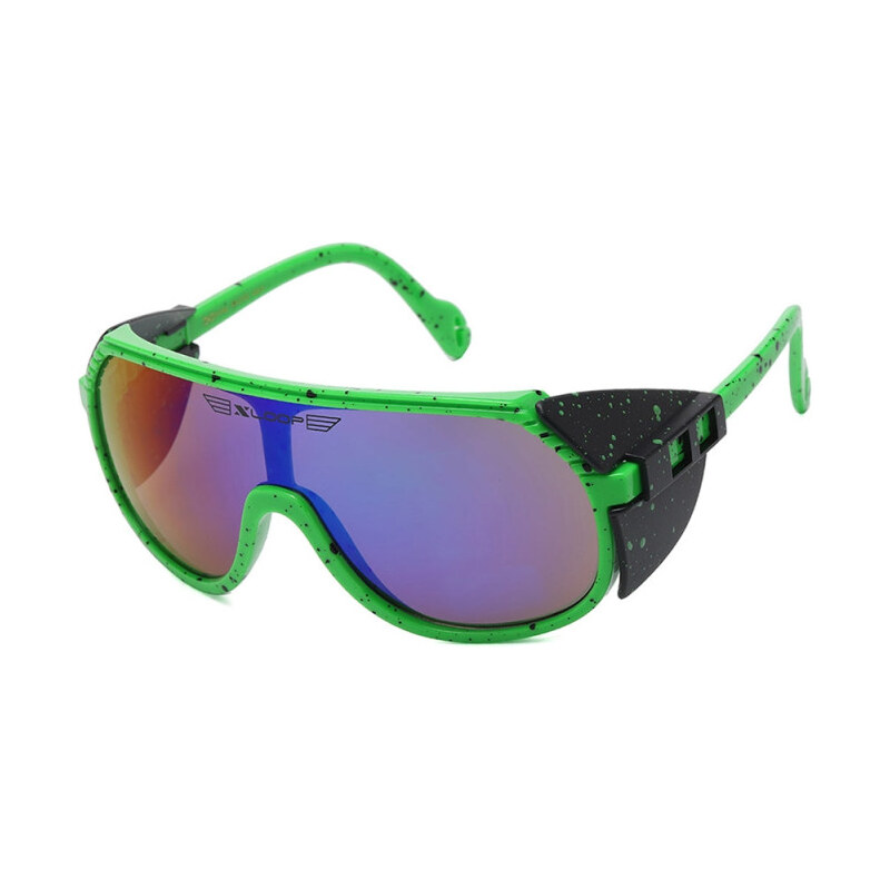 X-LOOP Joyful shieldové slnečné okuliare Zelené 65230119