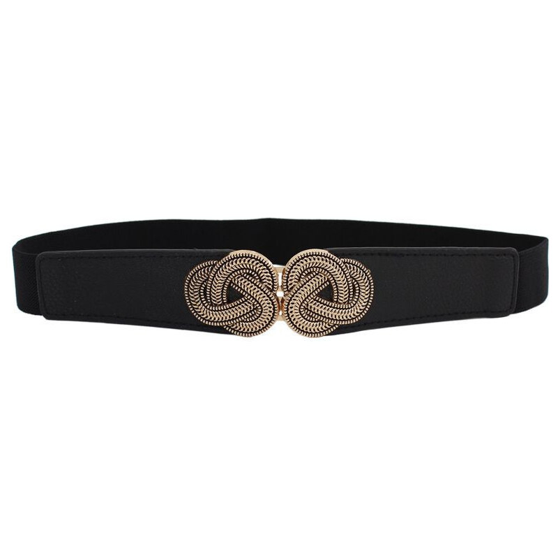 Lifestyle Dámsky tenký elastický opasok na šaty Venil Čierny 65230124