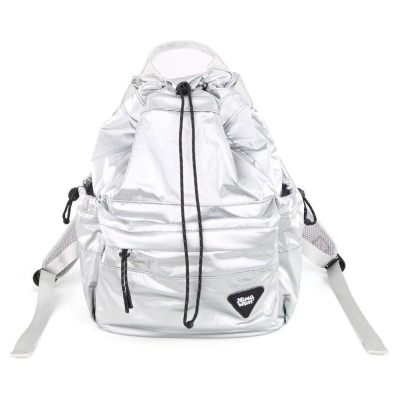 Himawari lesklý sťahovací batoh MimaWay Strieborný 8L 65230129