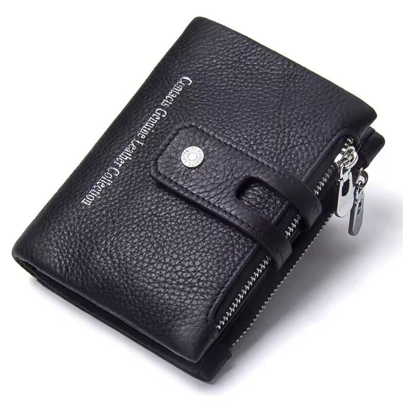 Contacts malá kožená peňaženka Karaman Čierna