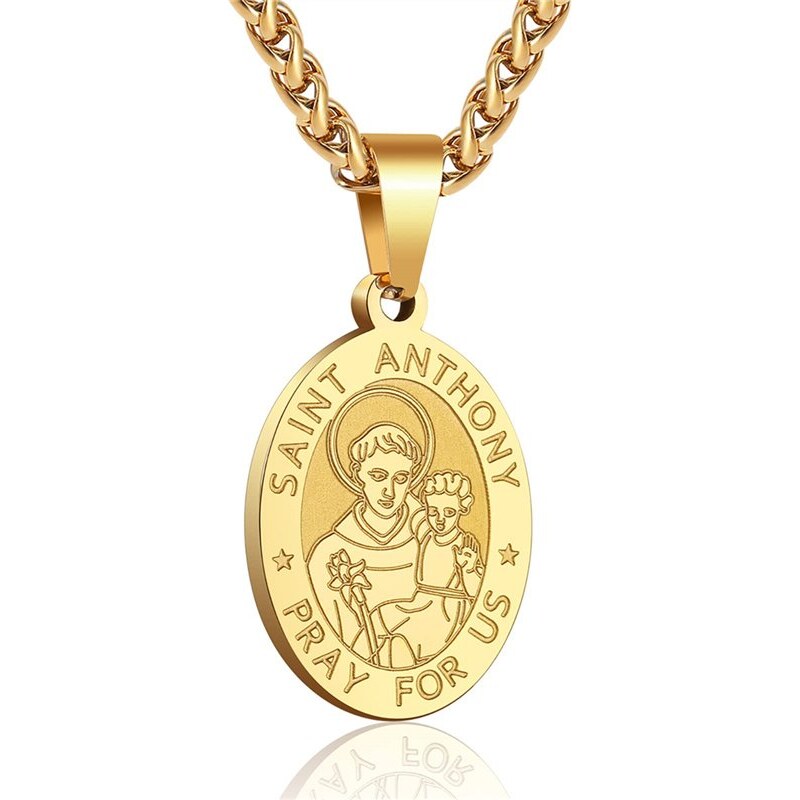 Impress Jewelry Prívesok z chirurgickej ocele Svätý Antonín Zlatý 65230194