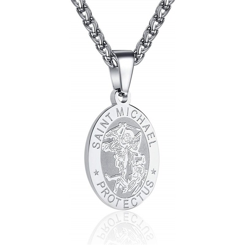 Impress Jewelry Prívesok z chirurgickej ocele Svätý Michael Strieborný 65230195