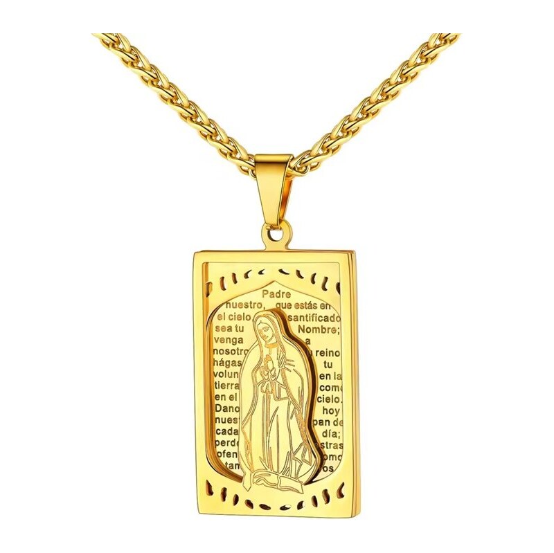 Impress Jewelry Oceľový medailónik Svätá Mária Matka Božia Zlatý 65230198