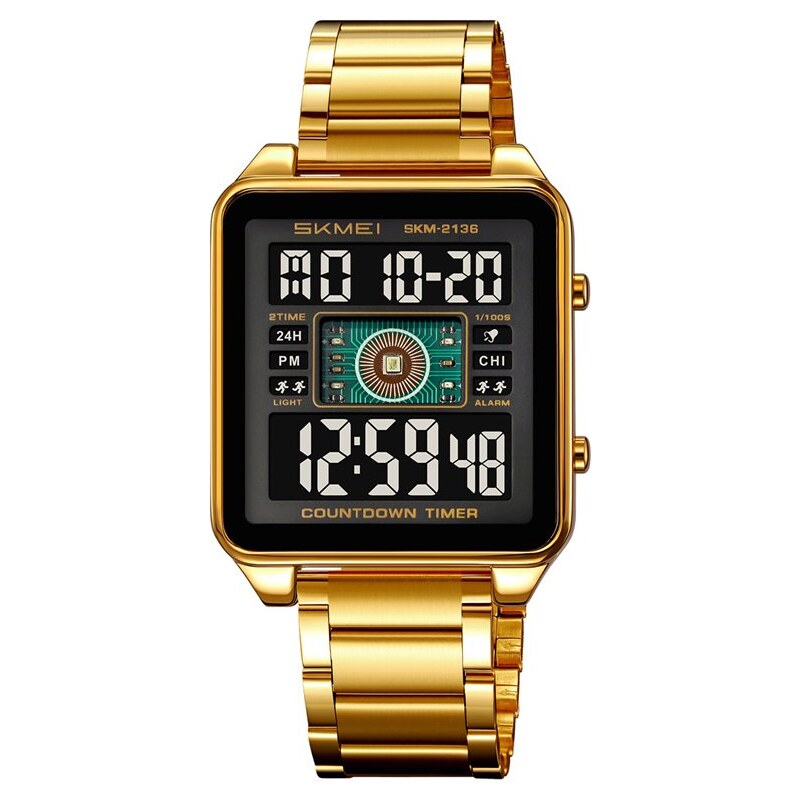SKMEI 2136 digitálne hodinky Matrix Zlaté 65230305