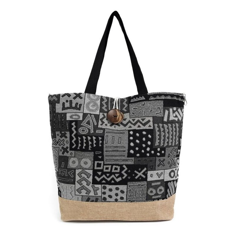 Artofpolo Nákupná alebo plážová taška Gisla Čierna 65230345