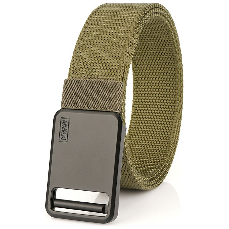 Lifestyle Nylonový opasok s kovovou prackou Košen Zelený 65230351