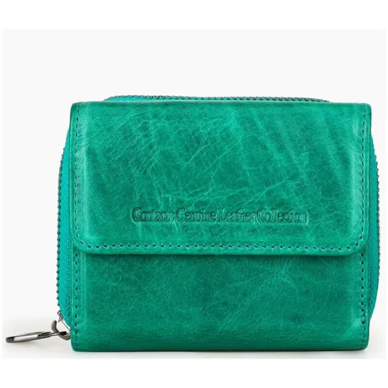 Contacts dámska kožená peňaženka Valbue Zelená 65230401