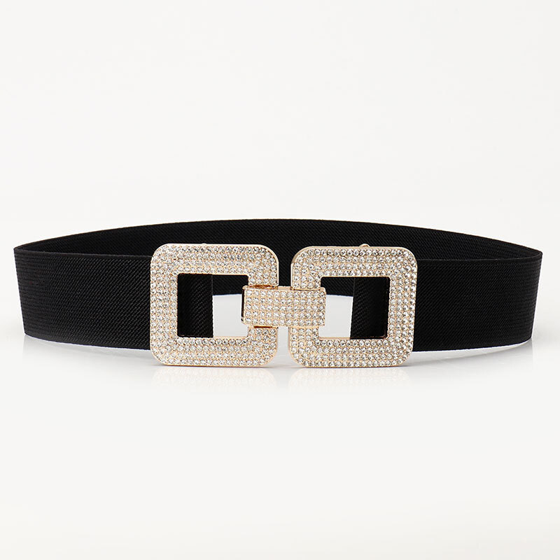 Lifestyle Dámsky pružný opasok s kryštálmi KILMAINE Čierny 65230411