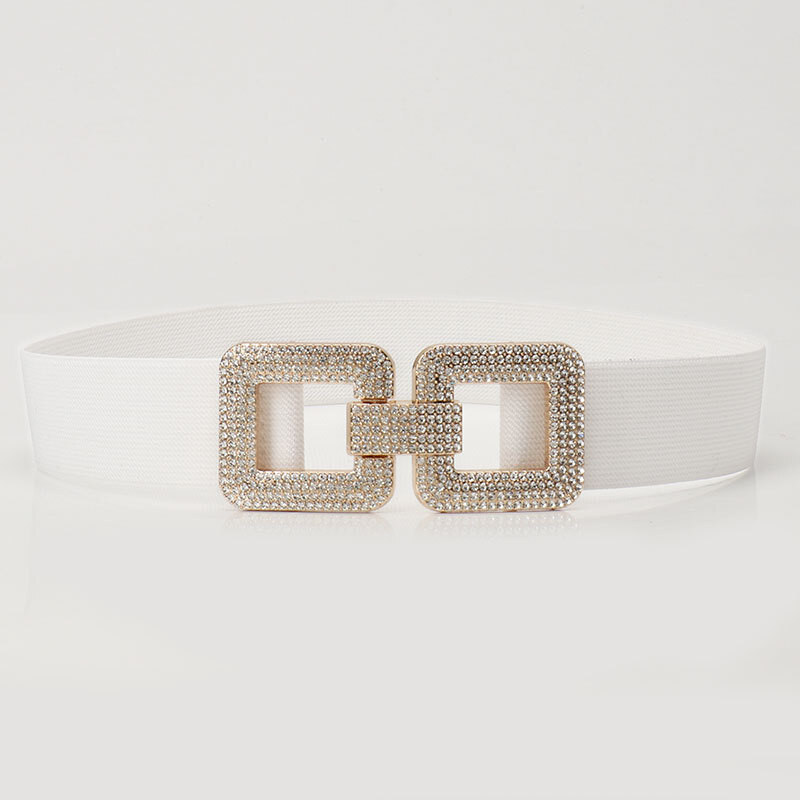 Lifestyle Dámsky pružný opasok s kryštálmi KILMAINE Biely 65230412