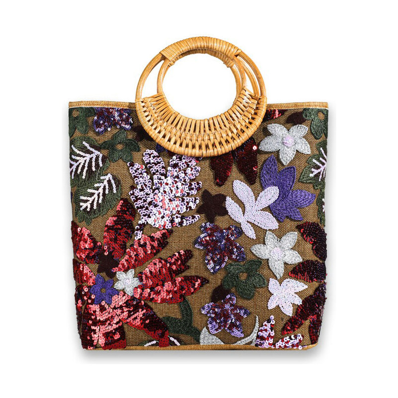 Lifestyle Plážová taška s flitrami a bambusovým uchom Sparkle 65230424