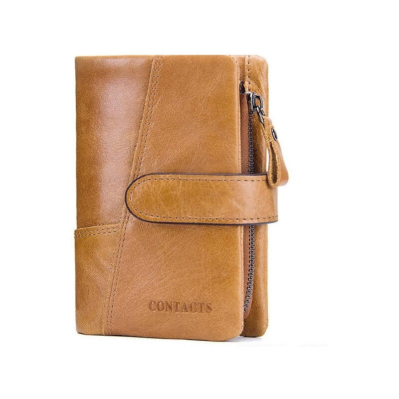 Contacts malá kožená peňaženka Alvear Svetlé hnedá 65230449