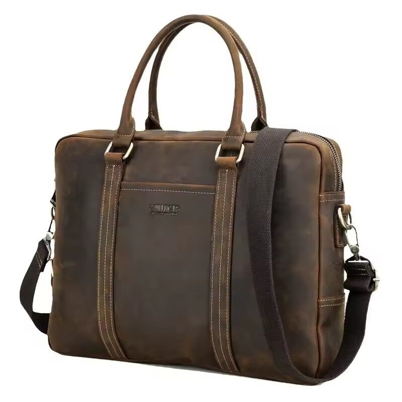 Contacts kožená taška cez rameno Savary Coffee 65230472