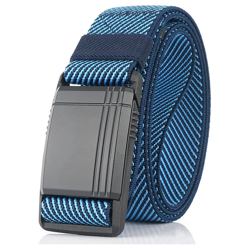 Lifestyle Nylonový opasok s kovovou prackou Pichengru Modrý 65230487