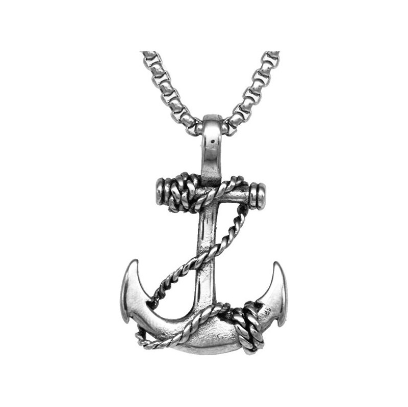 Impress Jewelry Prívesok z chirurgickej ocele Lodná Kotva Strieborná 65230518