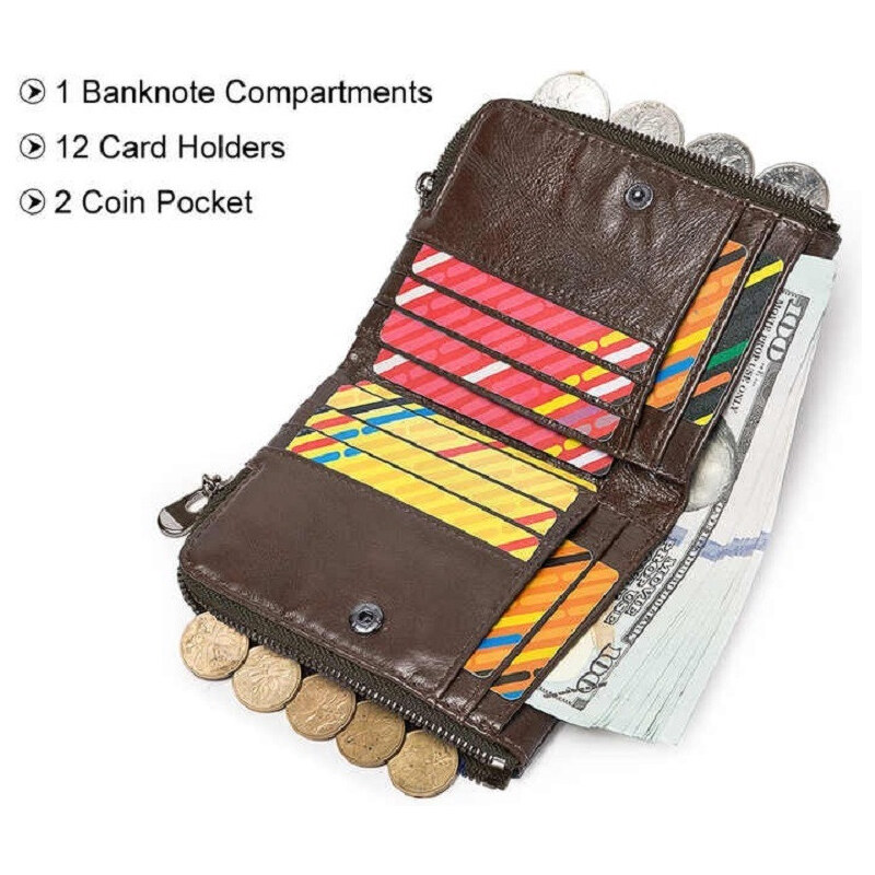 Humerpaul kožená peňaženka s retiazkou Quiot Hnedá