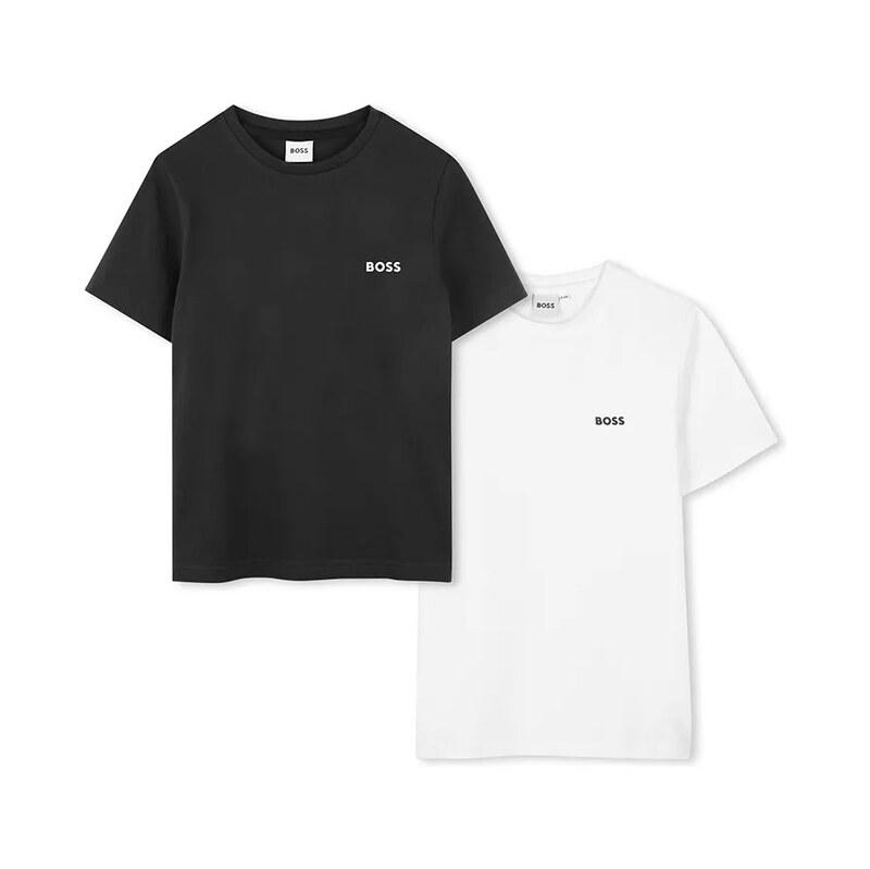 Detské bavlnené tričko BOSS 2-pak 65238378