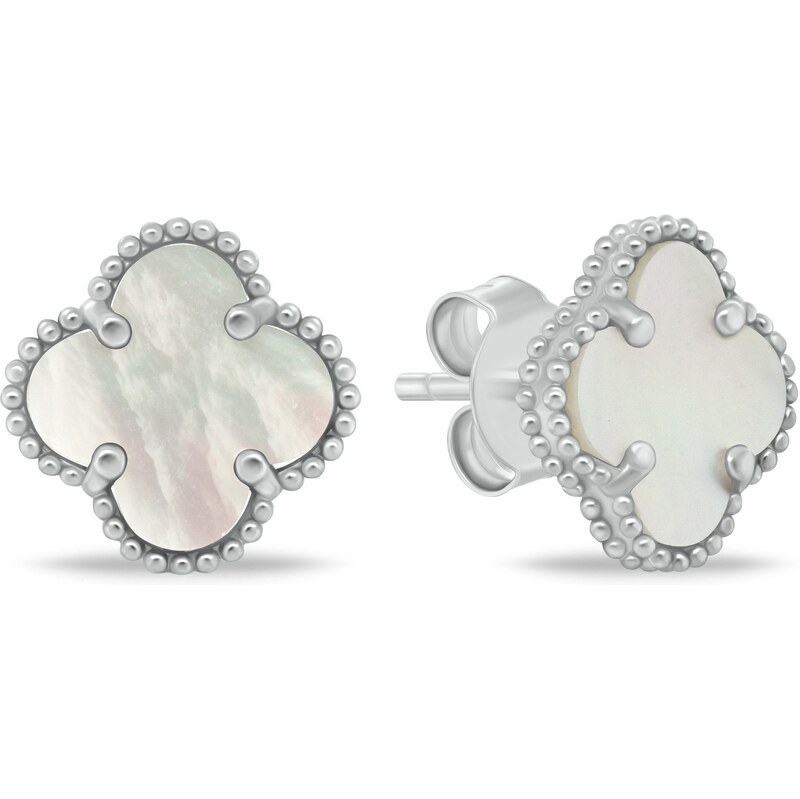 Brilio Silver Krásne strieborné náušnice Štvorlístok EA1157W 66600305