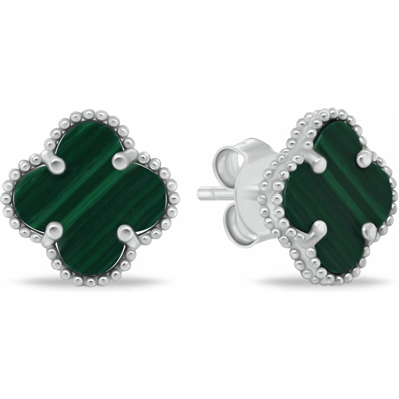 Brilio Silver Krásne strieborné náušnice Štvorlístok EA1157WG 66591079