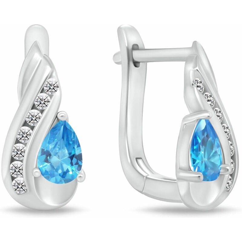 Brilio Silver Visiace strieborné náušnice s kubickými zirkónmi 66593543