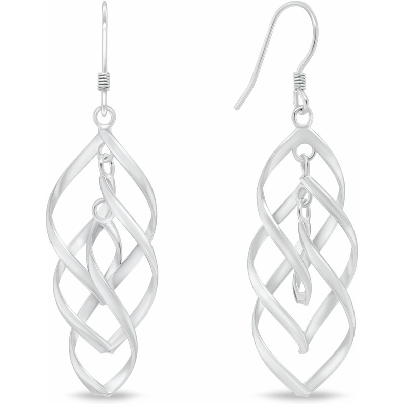 Brilio Silver Jedinečné dlhé náušnice zo striebra EA1196W 66582092