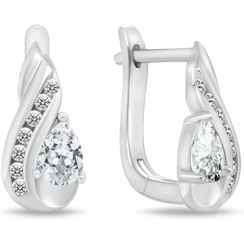 Brilio Silver Visiace strieborné náušnice s kubickými zirkónmi EA1195W 66591577