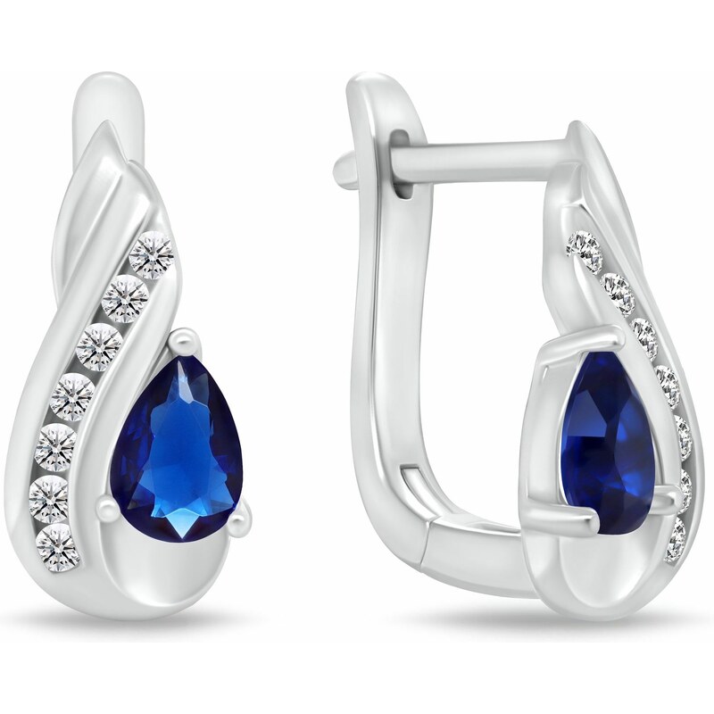 Brilio Silver Visiace strieborné náušnice s kubickými zirkónmi 66582294