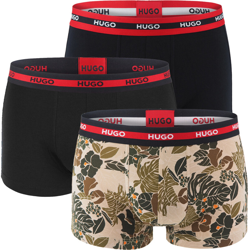 HUGO - boxerky 3PACK eco friendly organic cotton modern monster print 65235761