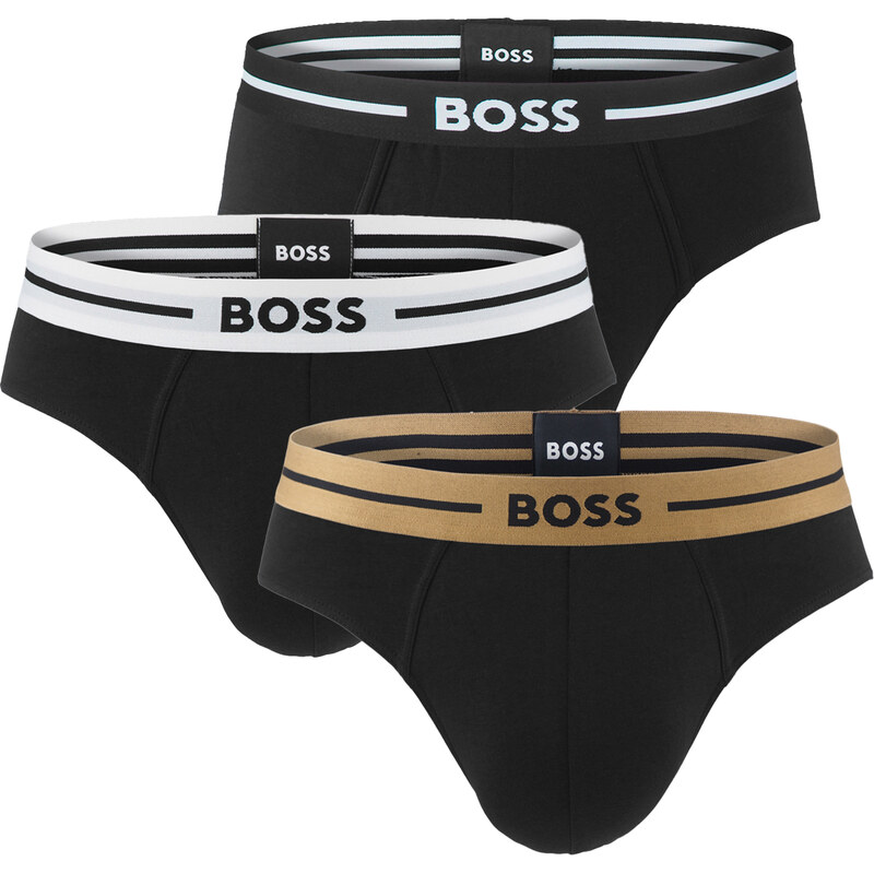 BOSS - slipy 3PACK BOLD eco friendly organic cotton BOLD black / 65235763