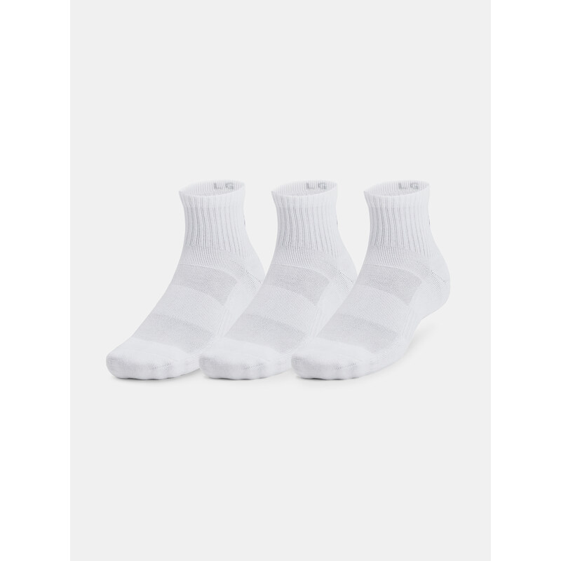 Unisex socks Under Armour Unisex UA TC 3pk Qtr-WHT - unisex 65278162