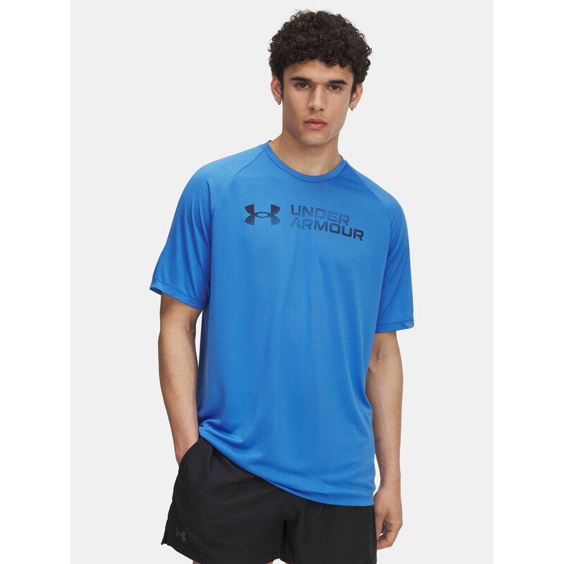 Mens T-shirt Under Armour UA Tech Reflective SS-BLU - Mens 65278166