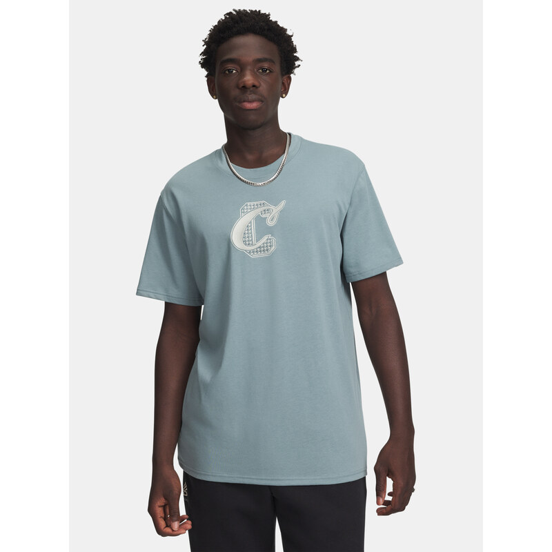 Mens T-shirt Under Armour Curry Verbiage Tee 1-GRN - Mens 65278202