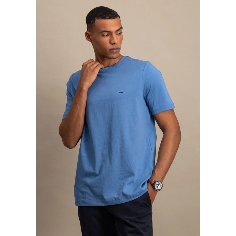 Pánske modré bavlnené tričko FYNCH-HATTON 65236516
