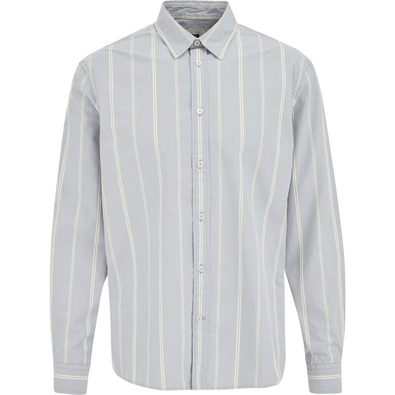 WE Fashion Košeľa dymovo modrá / biela 65237611