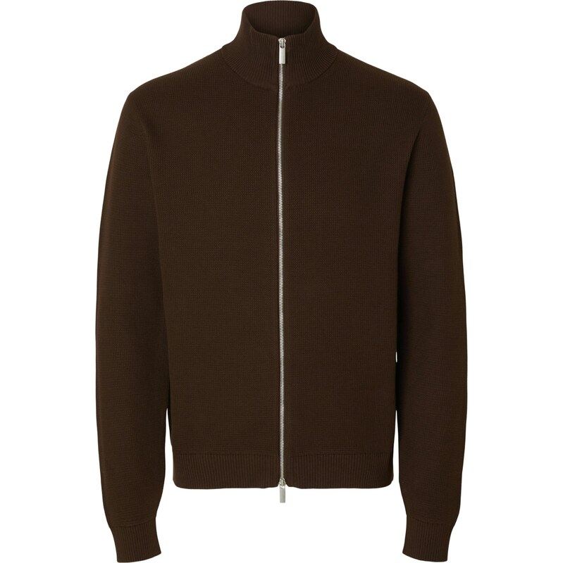 SELECTED Kardigán tmavohnedá 65237787