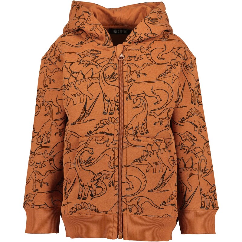 BLUE SEVEN Tepláková bunda oranžová / čierna 65878949