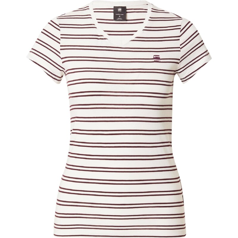 G-STAR Tričko Eyben gaštanová / biela 65661086