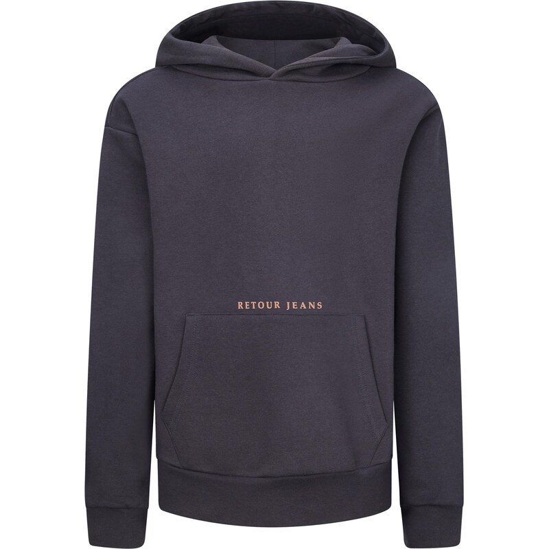 Retour Jeans Mikina Jorrit čokoládová / svetlooranžová 65890834